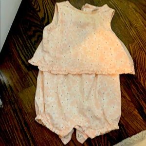 Pink daisy romper